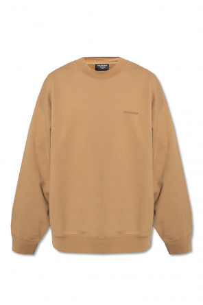 ブルゾン BALENCIAGA Logo embroidery sweatshirt Balenciaga logo-embroidered zip-up Hoodie | Neutrals | FARFETCH